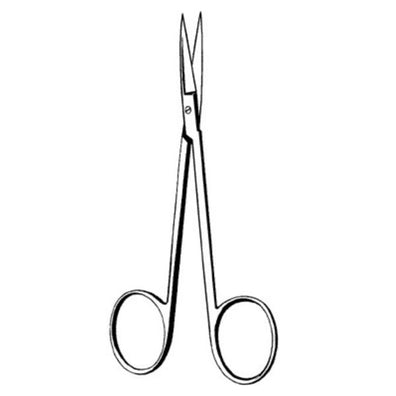Scissors Iris Merit 4-1/2" Sharp/Sharp Smooth Straight Stainless Steel Ea